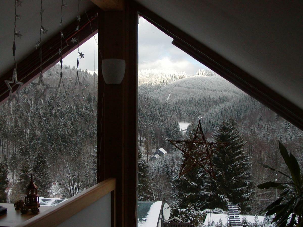 Ferienhaus Am Loeffelberghuettchen Gießübel エクステリア 写真